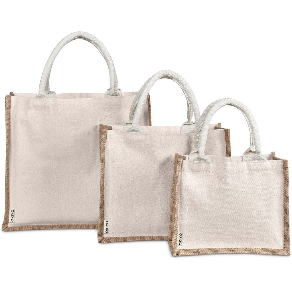 Chinsai Maxi Jute & Cotton Tote NATURAL - Eco-Friendly Bags,Shoppers and Totes,Cotton Products,Jute Products,Bags,Bags