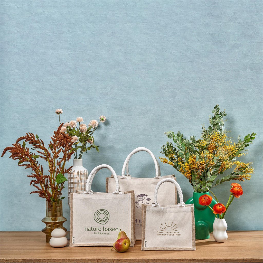 Chinsai Maxi Jute & Cotton Tote NATURAL - Eco-Friendly Bags,Shoppers and Totes,Cotton Products,Jute Products,Bags,Bags