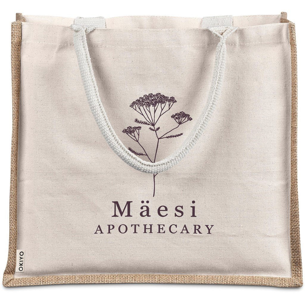 Chinsai Maxi Jute & Cotton Tote NATURAL - Eco-Friendly Bags,Shoppers and Totes,Cotton Products,Jute Products,Bags,Bags