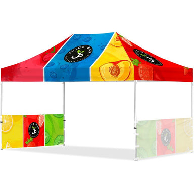 Coated Steel Sublimated Gazebo 4.5m x 3m - 2 Short Half-Wall Skins - Gazebos