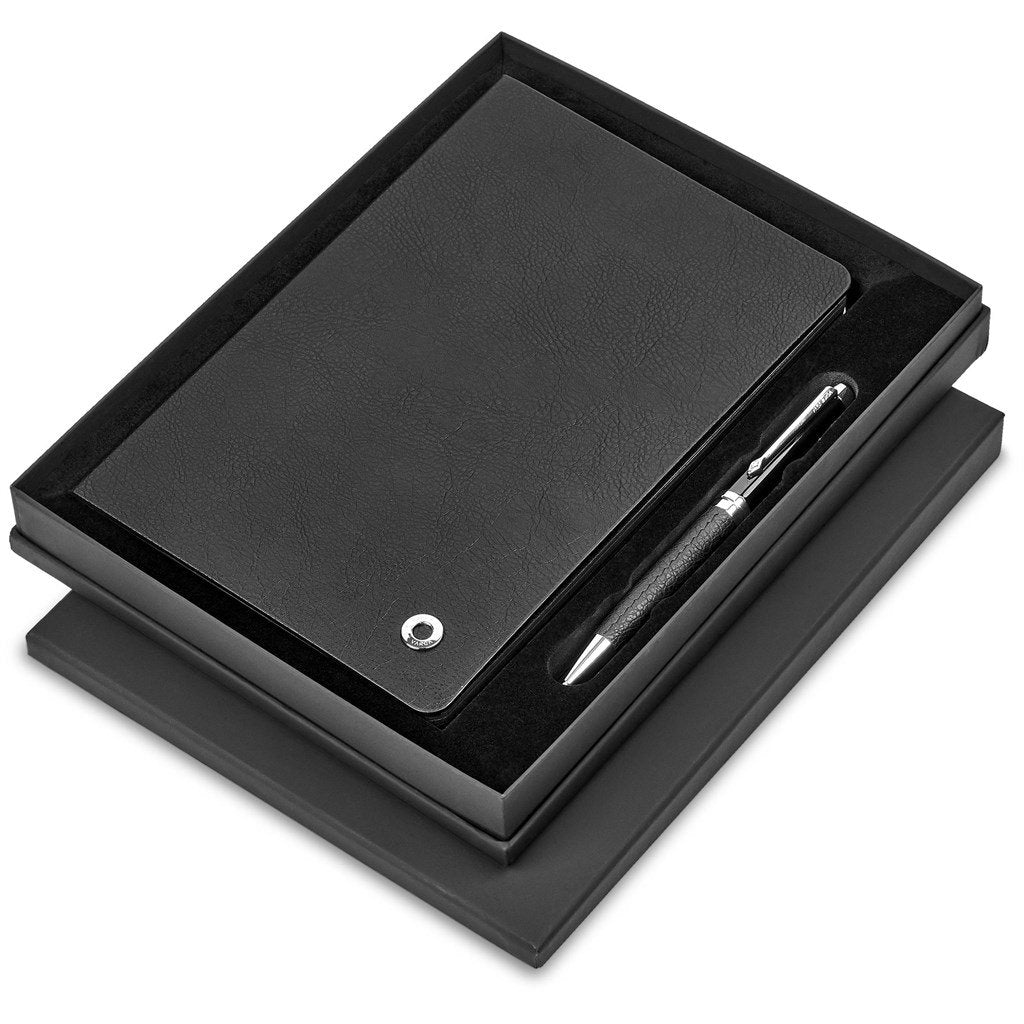 Corinthia Hard Cover Notebook & Pen Set Black / BL