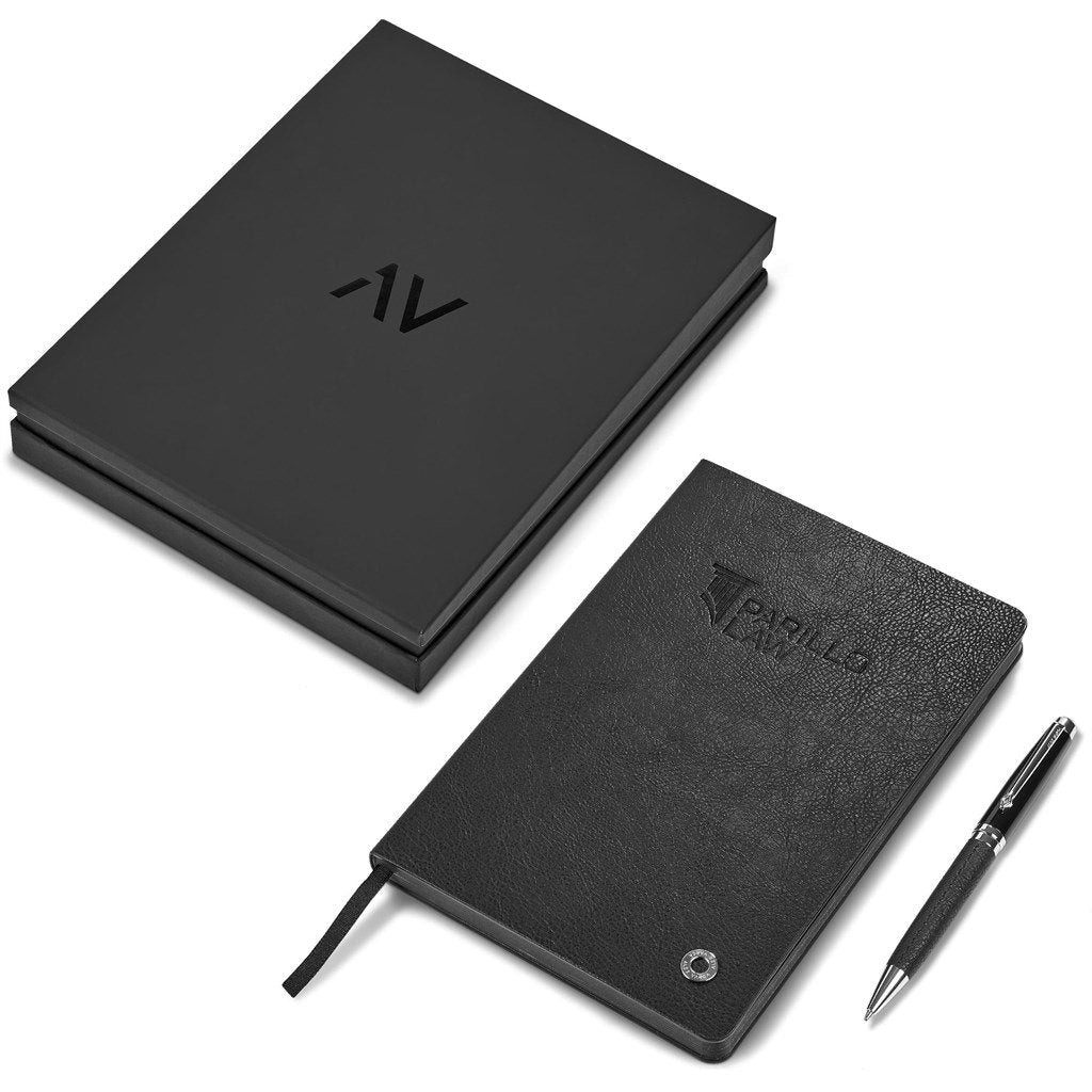 Corinthia Hard Cover Notebook & Pen Set Black / BL