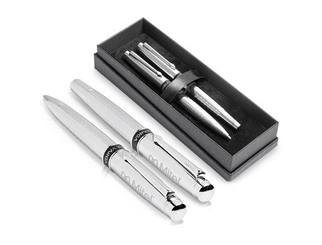 Cygnus Ball Pen & Rollerball Set Silver / S - Pens