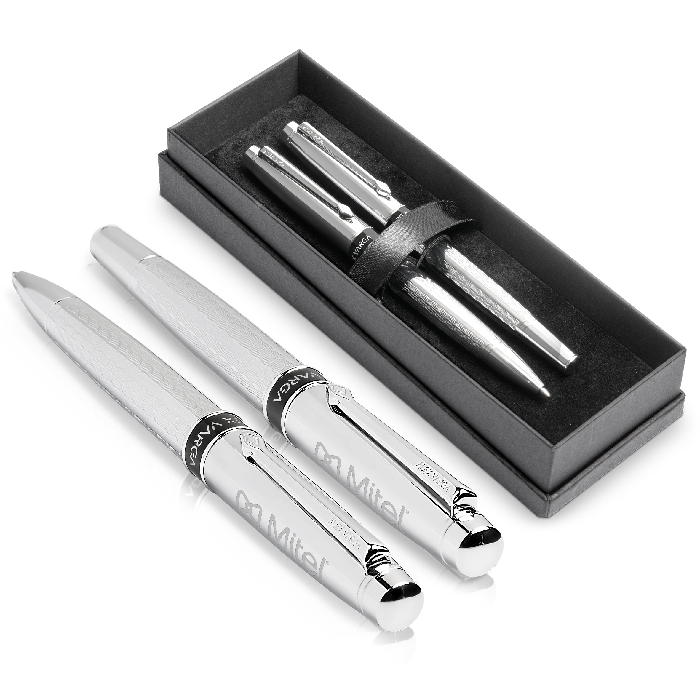 Cygnus Ball Pen & Rollerball Set Silver / S - Pens
