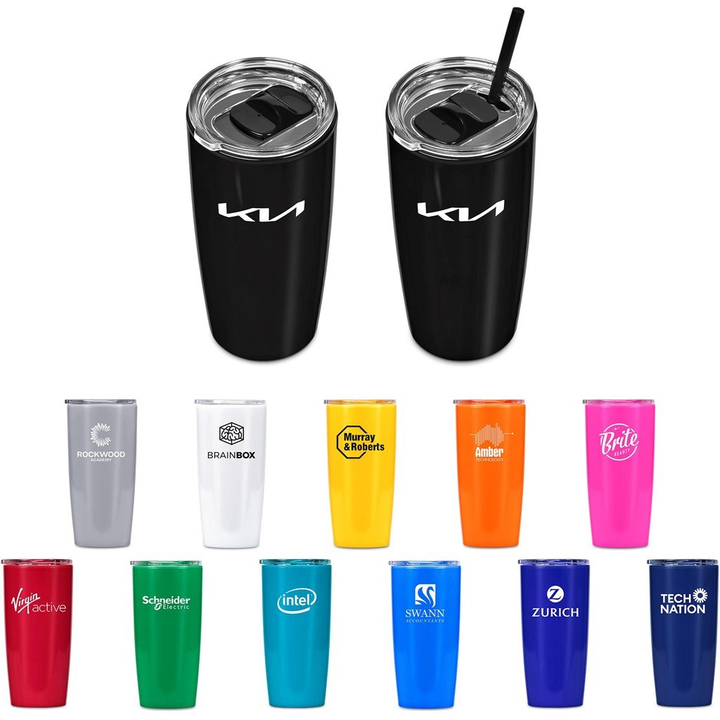 Daytona Plastic 2-in-1 Double-Wall Tumbler & Straw - 600ml