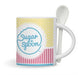 Eden Sublimation Mug & Spoon Set - 320ML-Solid White-SW