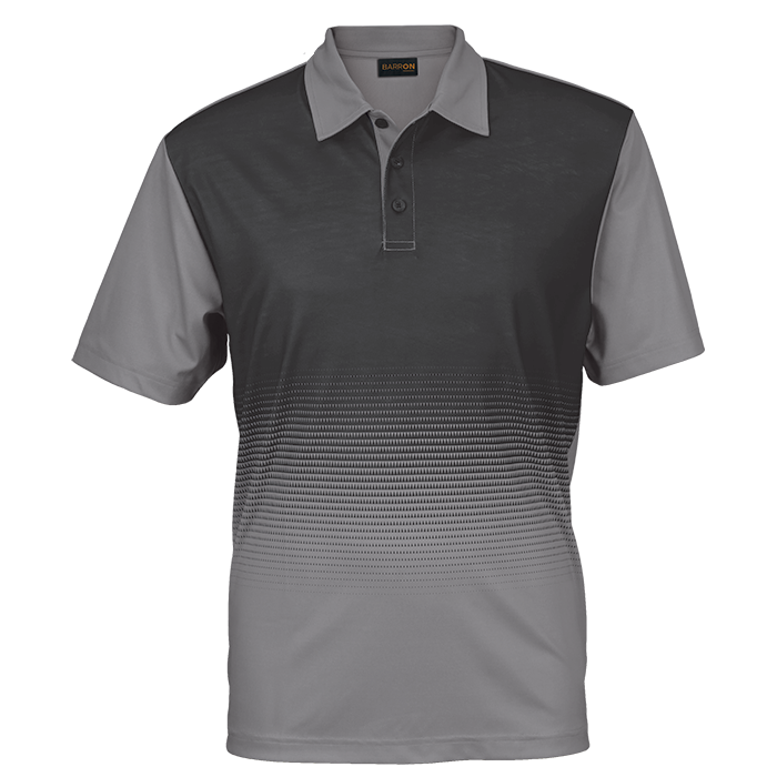 Fever Golfer Mens Silver/Charcoal / XL / Regular - Golf Shirts