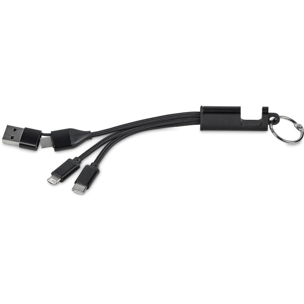 Furban 4-in-1 Charging Cable with Phone Stand Black / BL