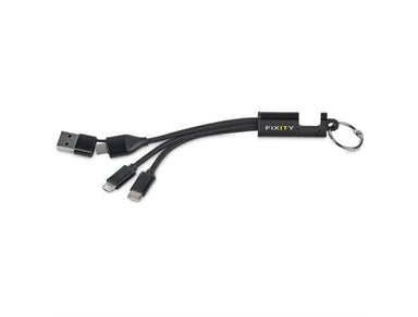 Furban 4-in-1 Charging Cable with Phone Stand Black / BL