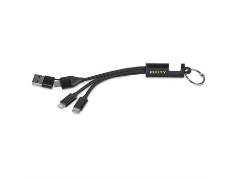 Furban 4-in-1 Charging Cable with Phone Stand Black / BL
