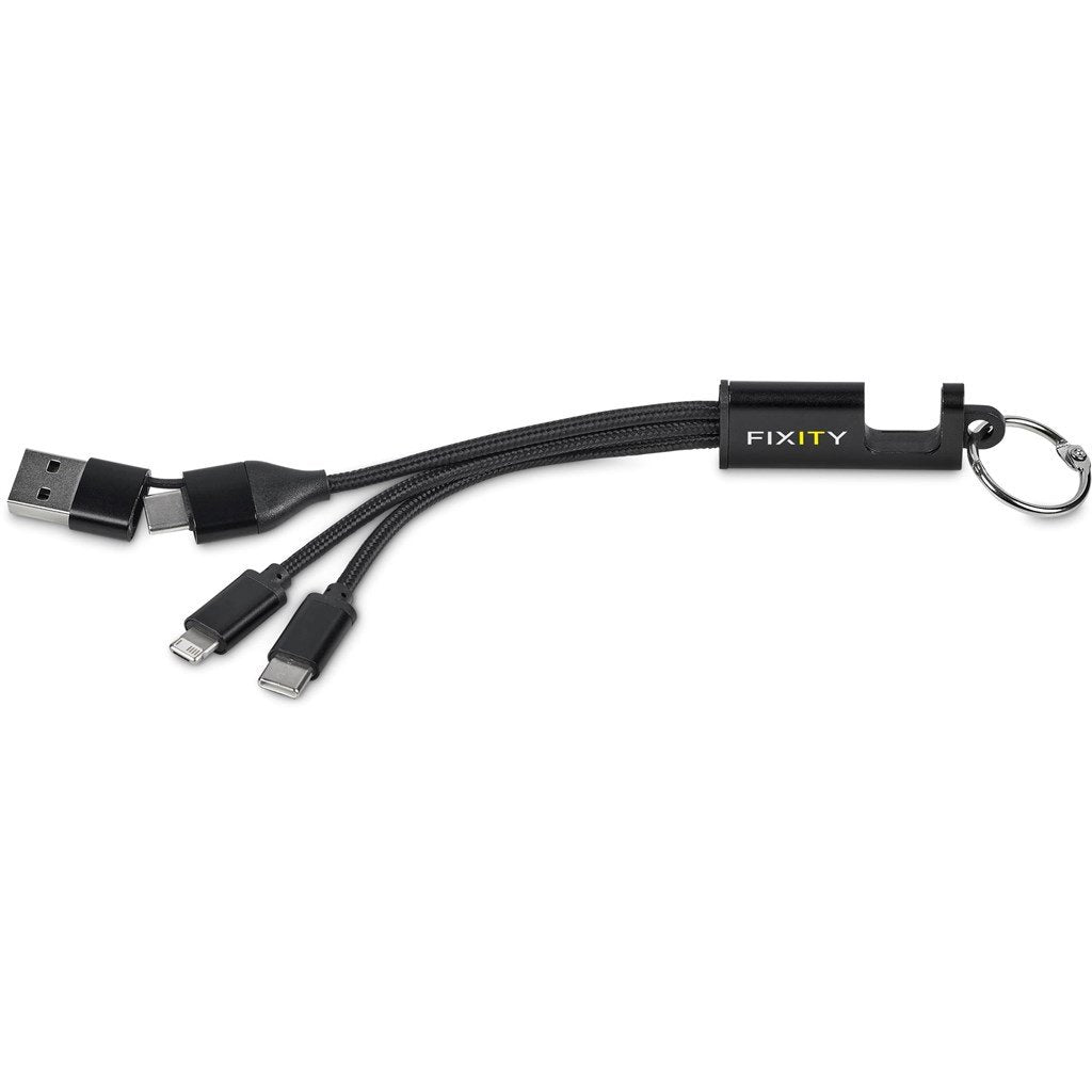 Furban 4-in-1 Charging Cable with Phone Stand Black / BL