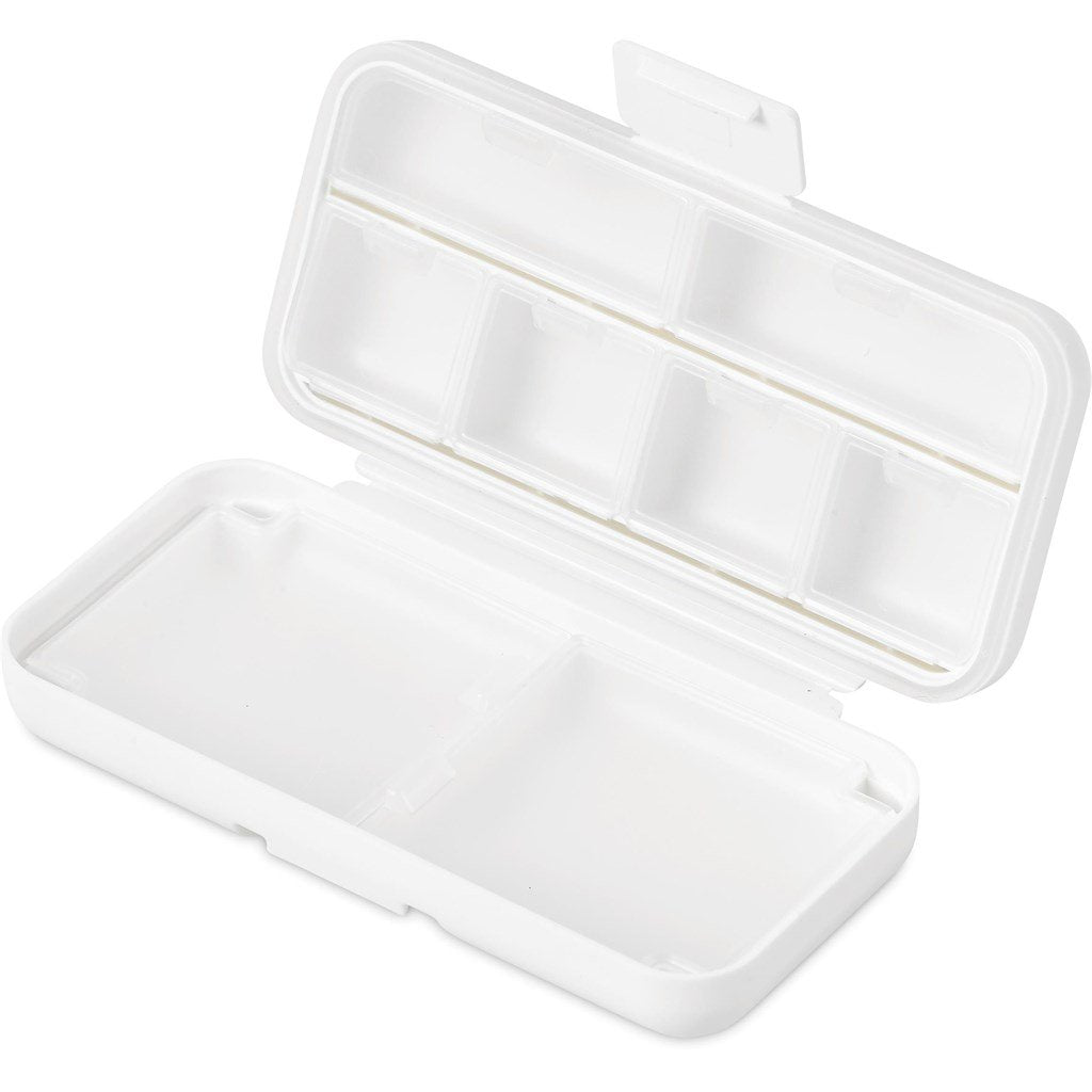 Grid Travel Pill Box SOLID WHITE - Accessories,Travel Essentials,Ideas for Women,Personal Care And Pamper