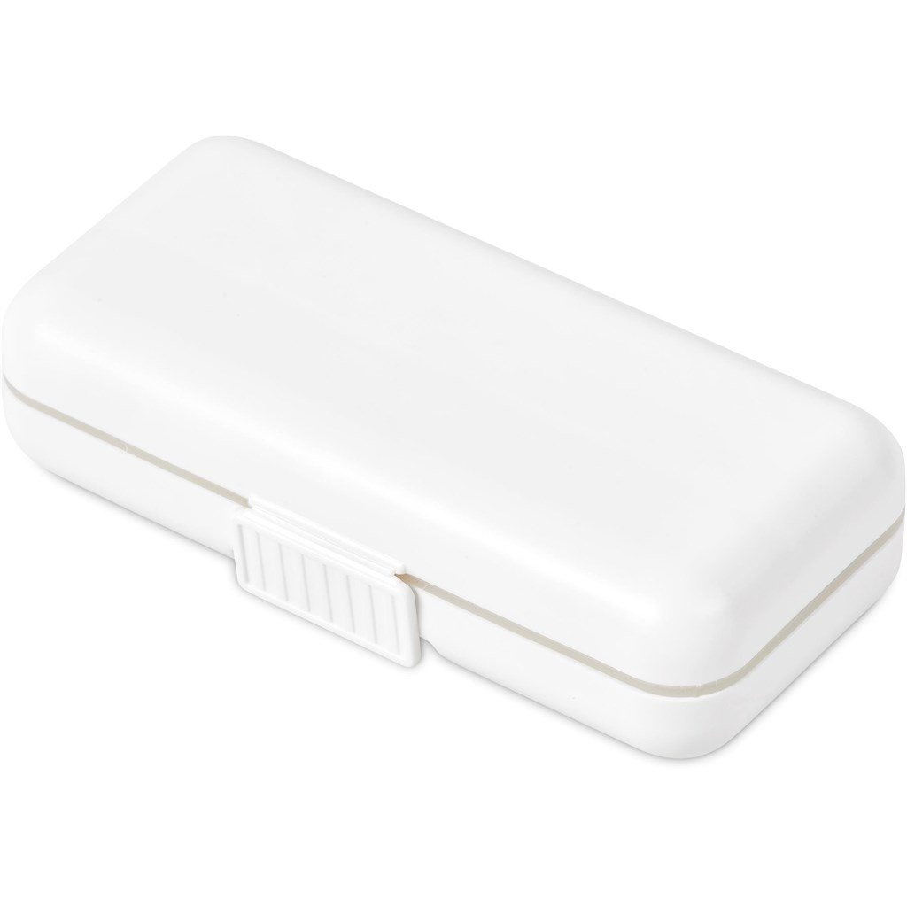 Grid Travel Pill Box SOLID WHITE - Accessories,Travel Essentials,Ideas for Women,Personal Care And Pamper