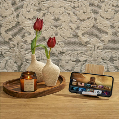 Hakka Bamboo & Recycled Aluminium Wireless Charging Phone Stand NATURAL - Chargers,Bamboo Products,Technology