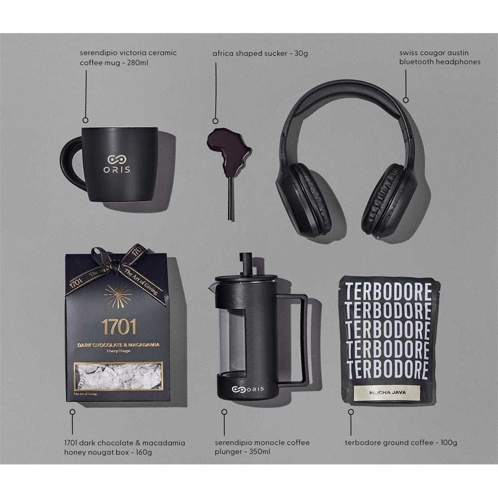 Hampin Hot Hamper BLACK - Unisex Hampers,Coffee Hampers,Tech Hampers