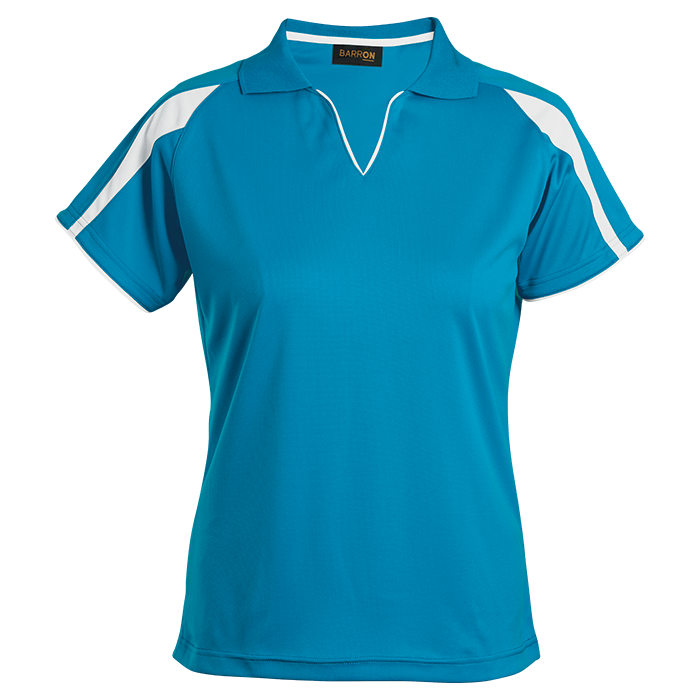 Ladies Edge Golfer Surf Blue/White / XS / Regular - Golf Shirts