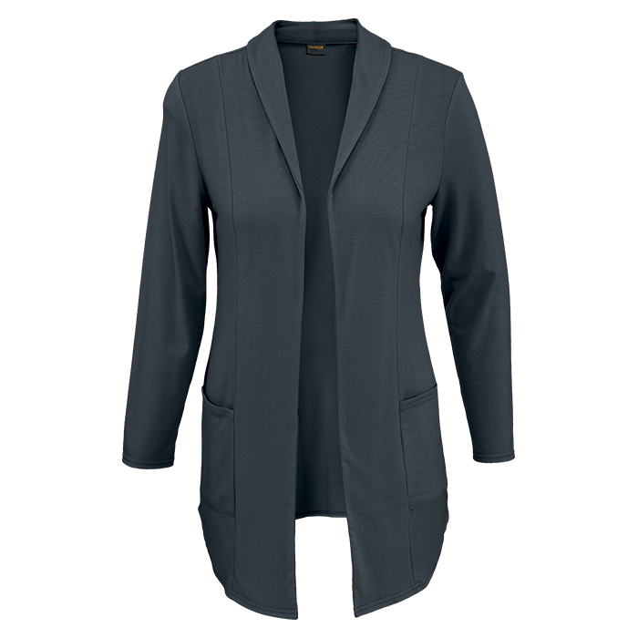 Ladies Long Jersey Jacket Granite / SML / Last Buy - Knitwear