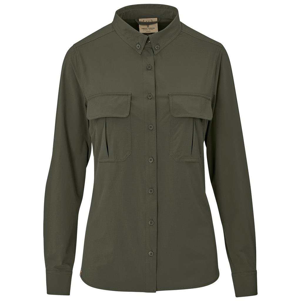 Ladies Long Sleeve Amatola Shirt S / OLIVE - New Clothing 2025,Shirts,Utility Shirts