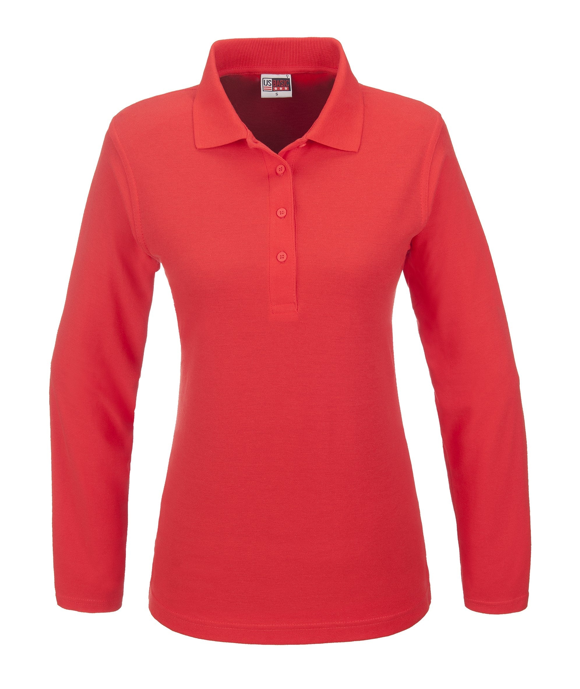 Ladies Long Sleeve Boston Golf Shirt - Black Only-