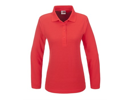 Ladies Long Sleeve Boston Golf Shirt - Black Only-