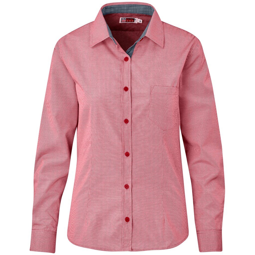 Ladies Long Sleeve Coventry Shirt - Red 4XL / R