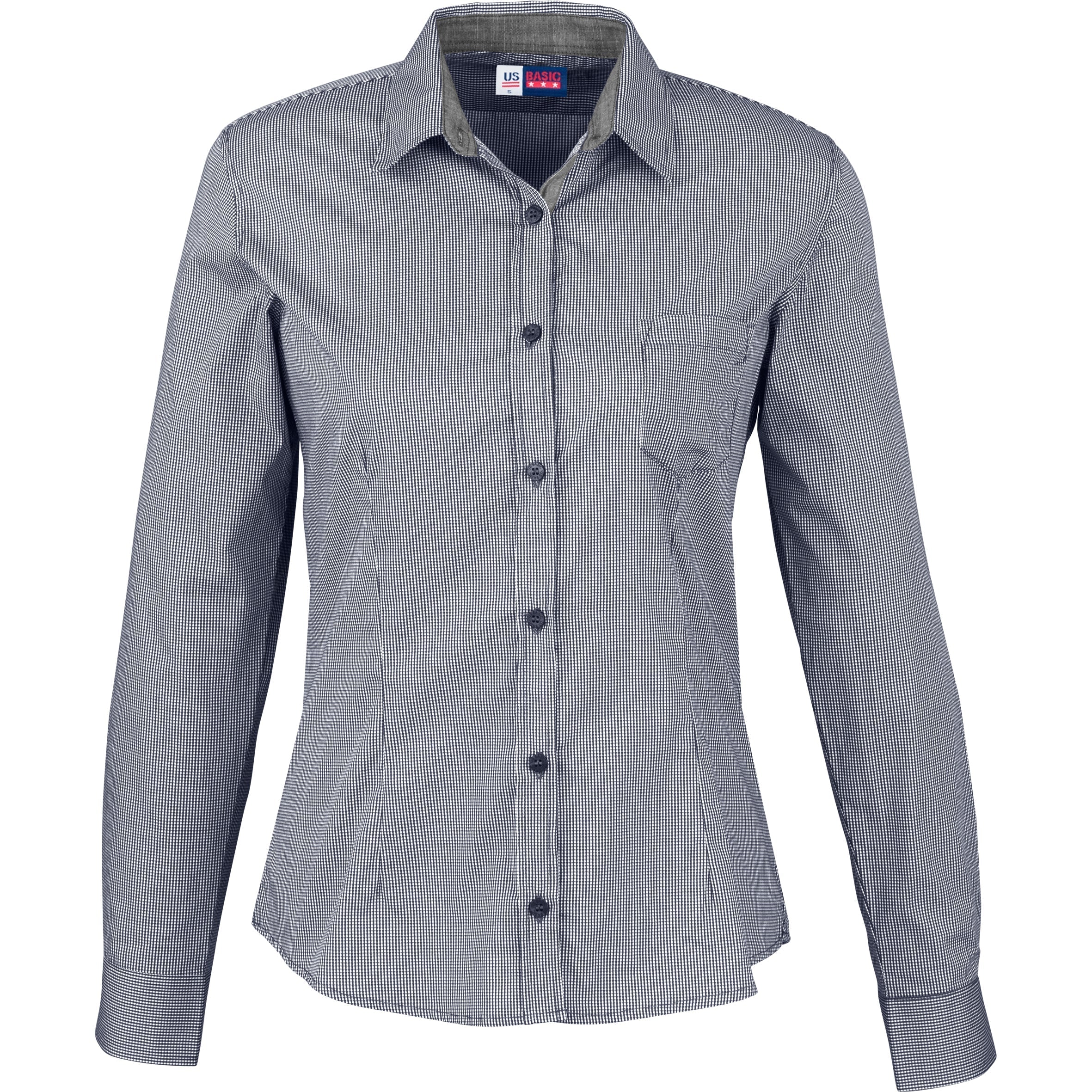 Ladies Long Sleeve Coventry Shirt-L-Navy-N