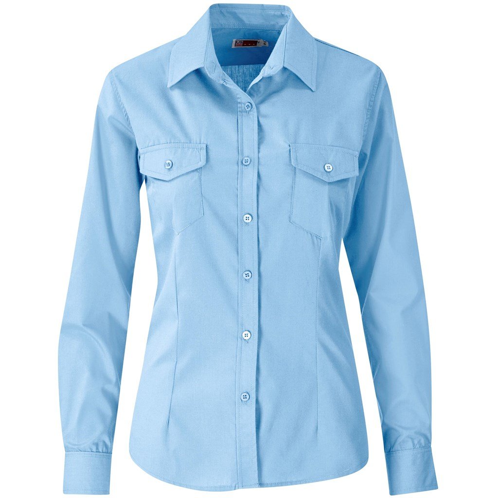 Ladies Long Sleeve Kensington Shirt 2XL / Light Blue / LB