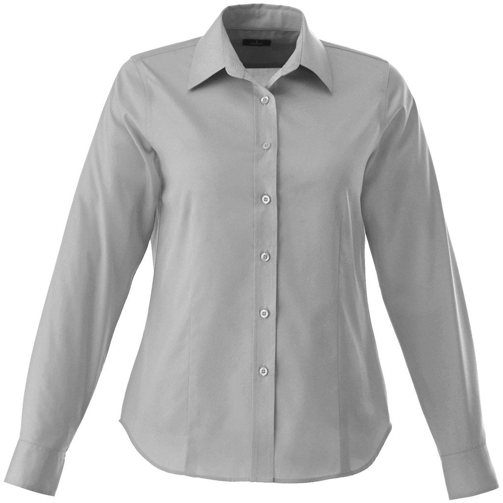Ladies Long Sleeve Wilshire Shirt - Grey S / GREY - Lounge Shirts,Lounge Shirts