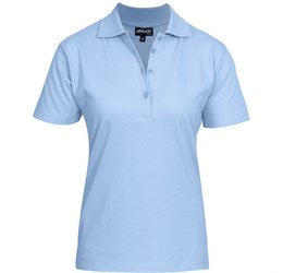 Ladies Michigan Golf Shirt - Yellow Only-L-Light Blue-LB