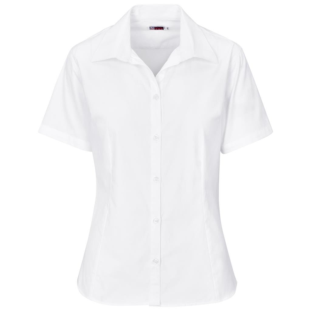 Ladies Short Sleeve Cotton Twill Moderna Shirt S / WHITE - Lounge Shirts,New Clothing 2025