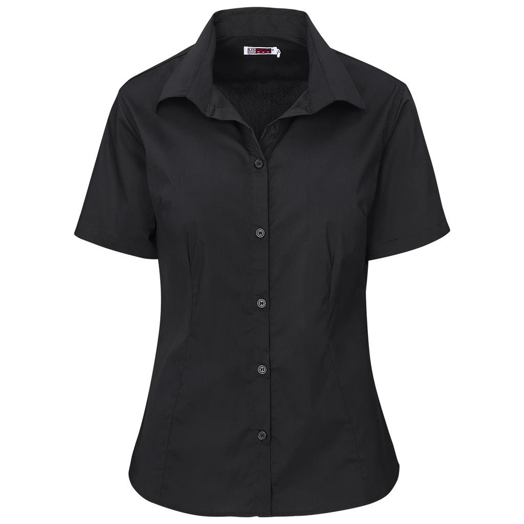 Ladies Short Sleeve Sheffield Stretch Shirt S / BLACK - Lounge Shirts,New Clothing 2025