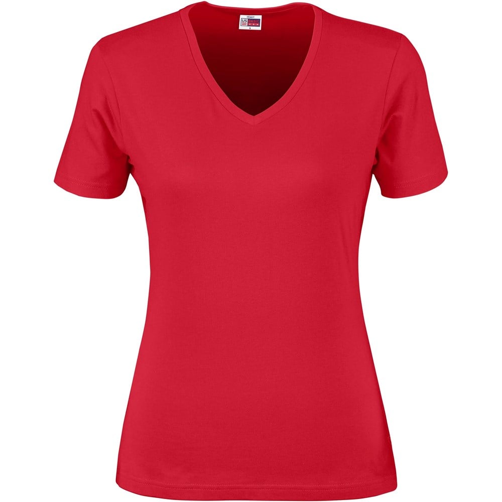 Ladies Super Club 165 V-Neck T-Shirt 3XL / Red / R