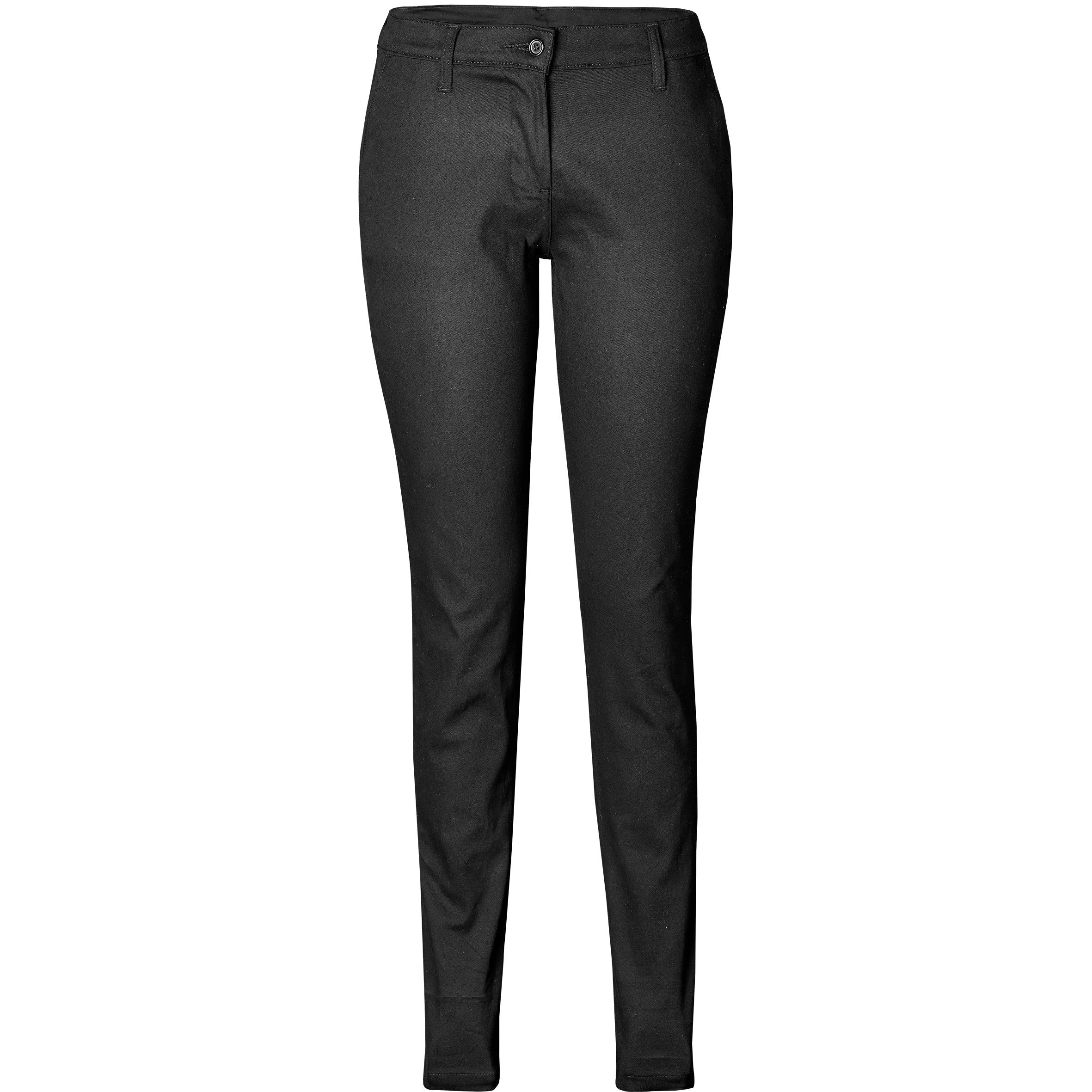 Ladies Superb Stretch Chino Pants-28-Black-BL
