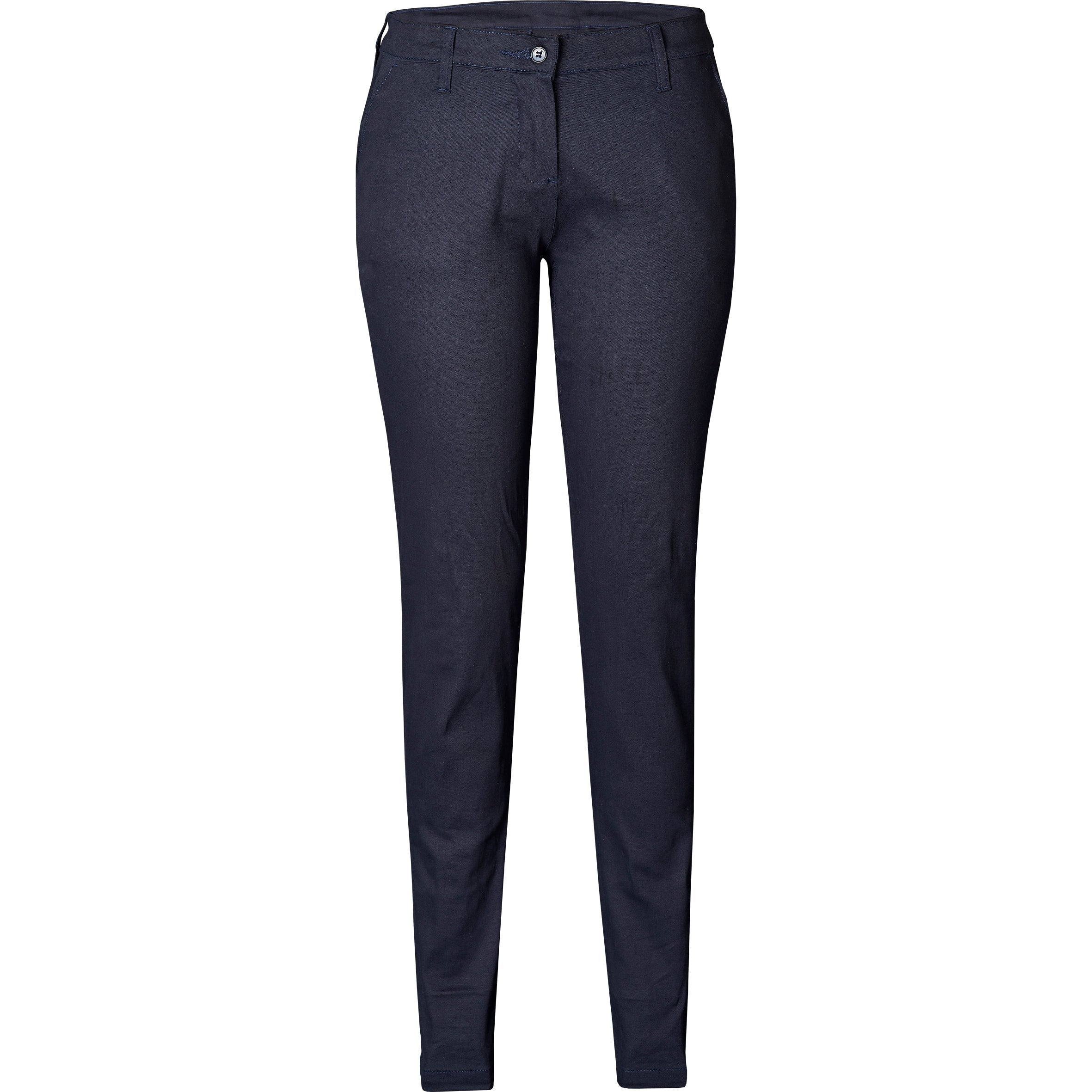 Ladies Superb Stretch Chino Pants-28-Navy-N
