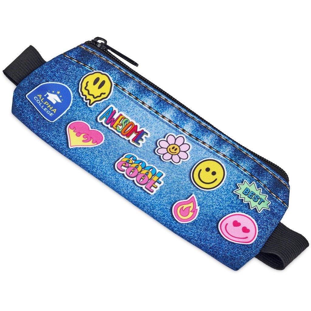 Custom Lagoon Polyester Pencil Case To Fit Over An A5 Notebook - Stationery,Custom School Accessories,Custom Accessories