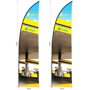 Legend 2m Sublimated Arcfin Flying Banner Skin (Set Of 2)-Banners
