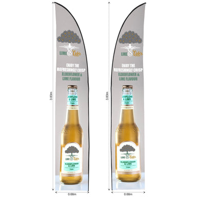 Legend 3m Sublimated Arcfin Double-Sided Flying Banner Skin-Banners