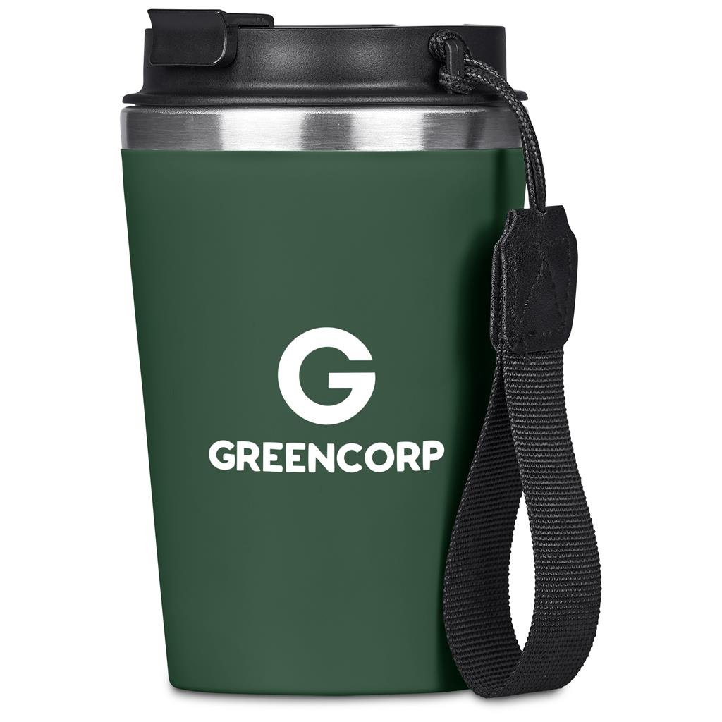 Luca Stainless Steel & Plastic Double-Wall Tumbler – 350ml DARK GREEN - Travel Mugs and Tumblers,Drinkware