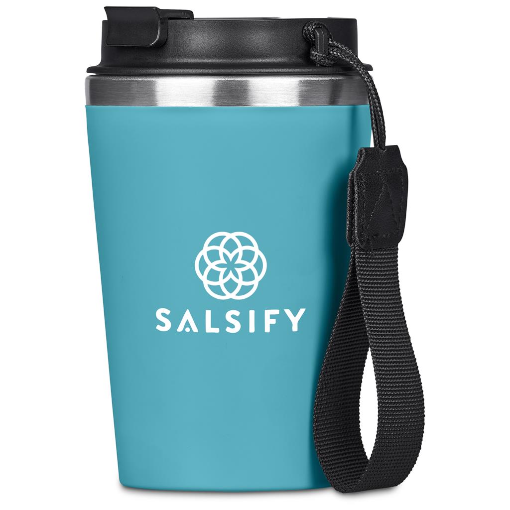 Luca Stainless Steel & Plastic Double-Wall Tumbler – 350ml TURQUOISE - Travel Mugs and Tumblers,Drinkware