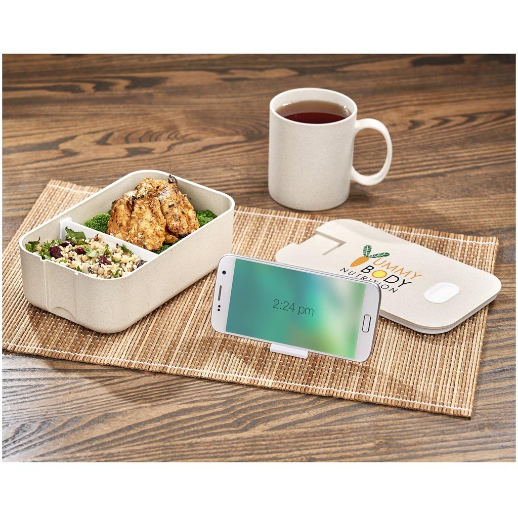 Machi Wheat Straw Lunch Box Solid White / SW