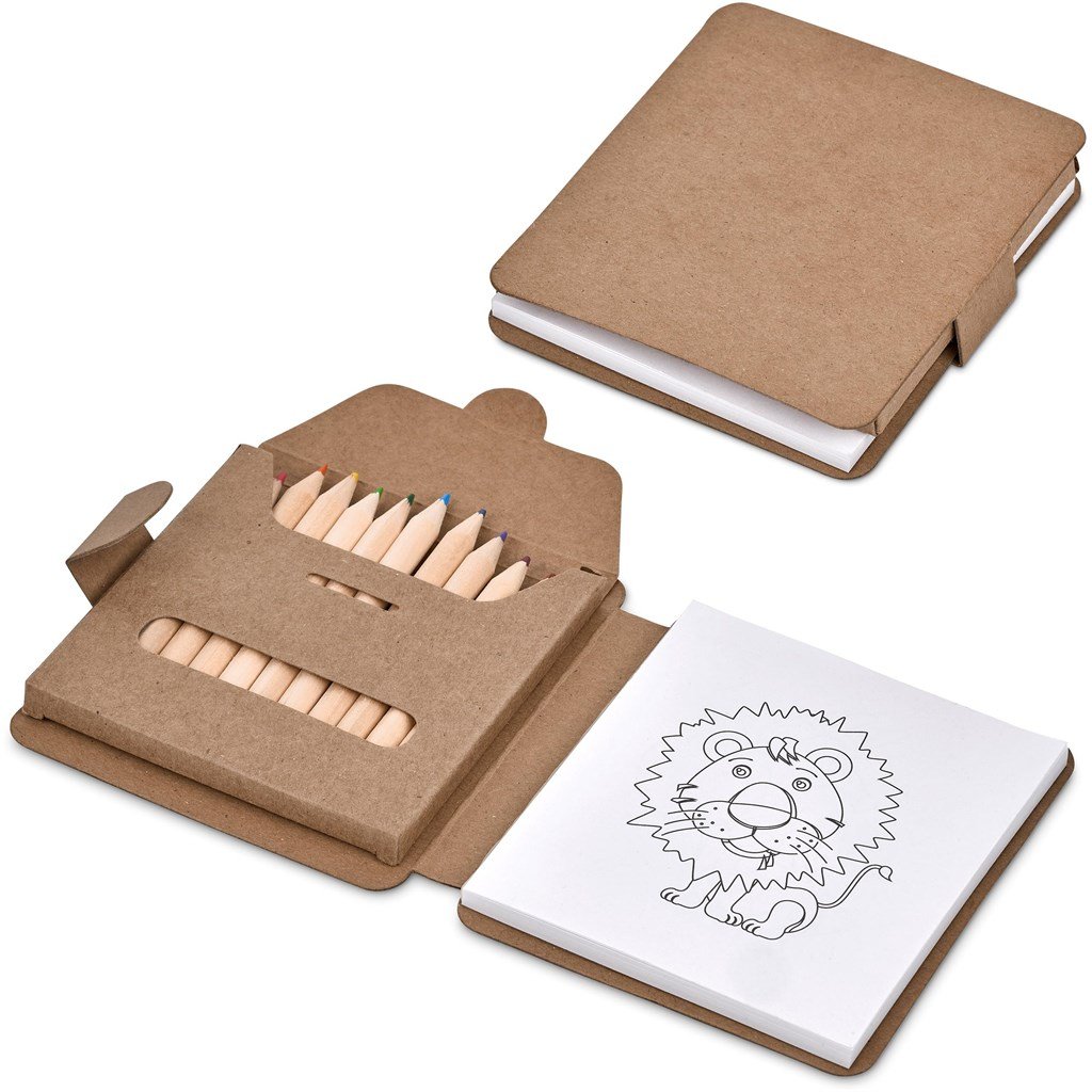 Malory Colouring Set NATURAL - Promotional Giveaways,Stationery,Ideas For Kids,Eco-Friendly Ideas,Stationery