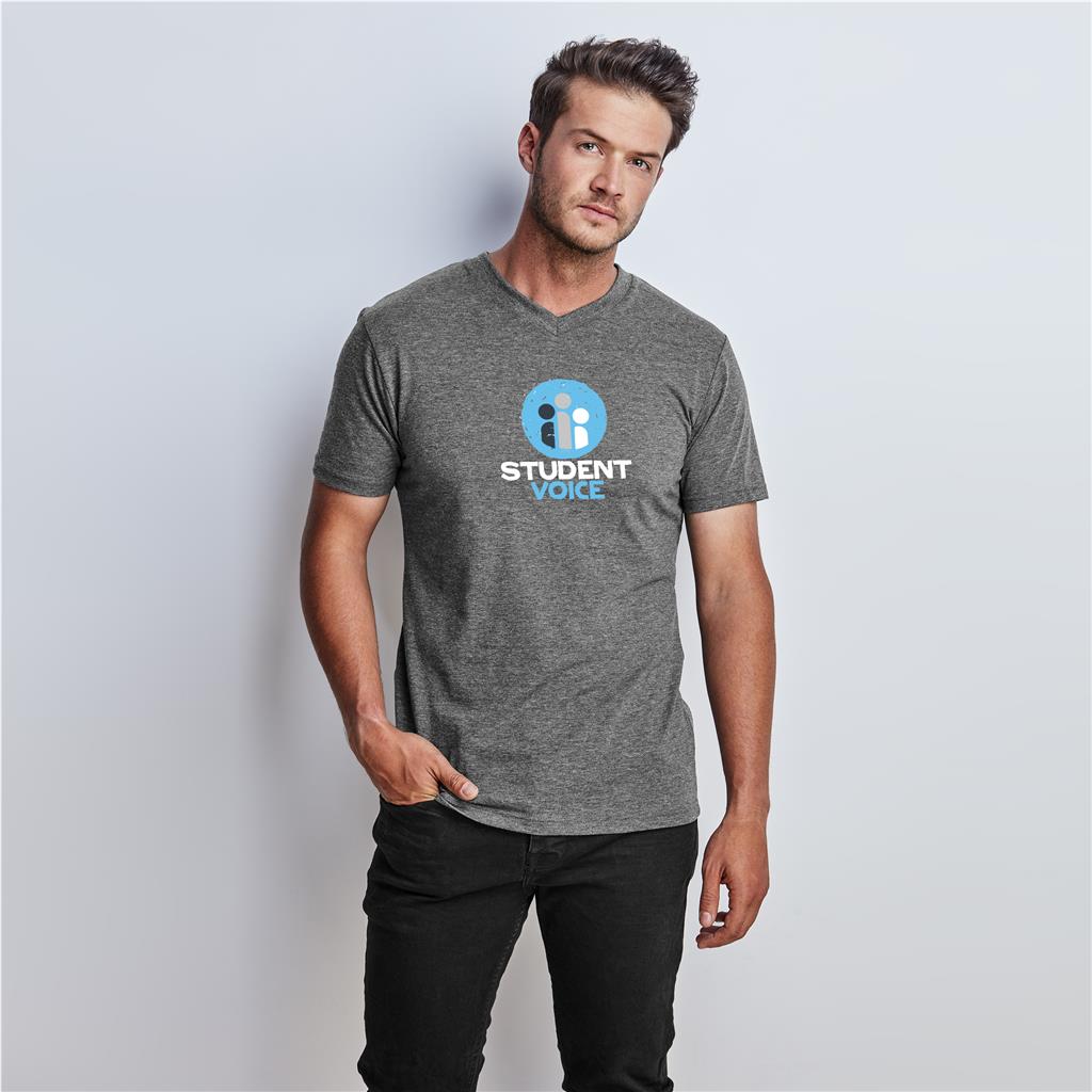 Mens Michigan Melange V-Neck T-Shirt