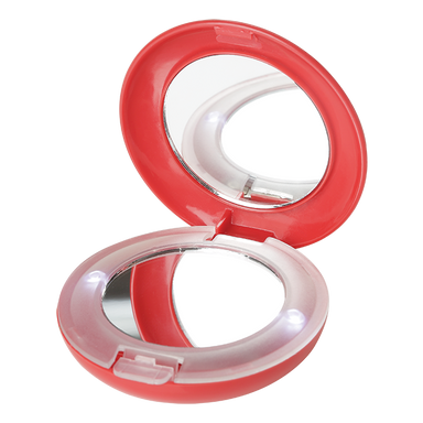 Mirror with 2 LED Light Red / STD / Last Buy - Novelties