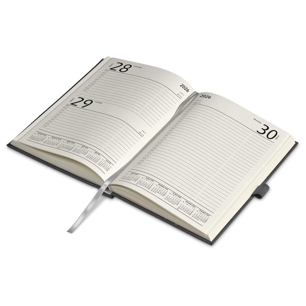 Oakridge A5 2026 Diary & Pen Set GREY - Diaries 2026,Diaries 2026,Diary Sets