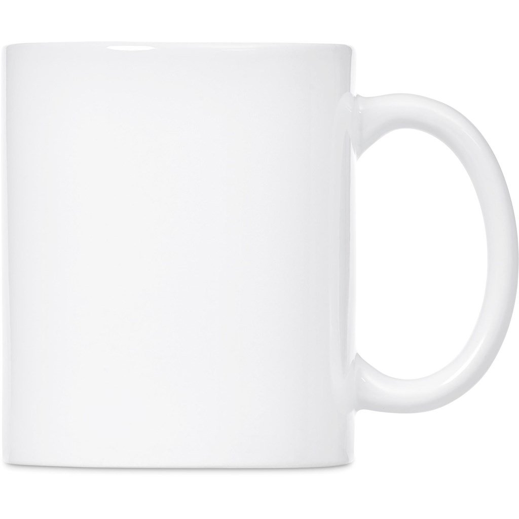 Oslo Ceramic Coffee Mug - 330ml Solid White / SW - Mugs
