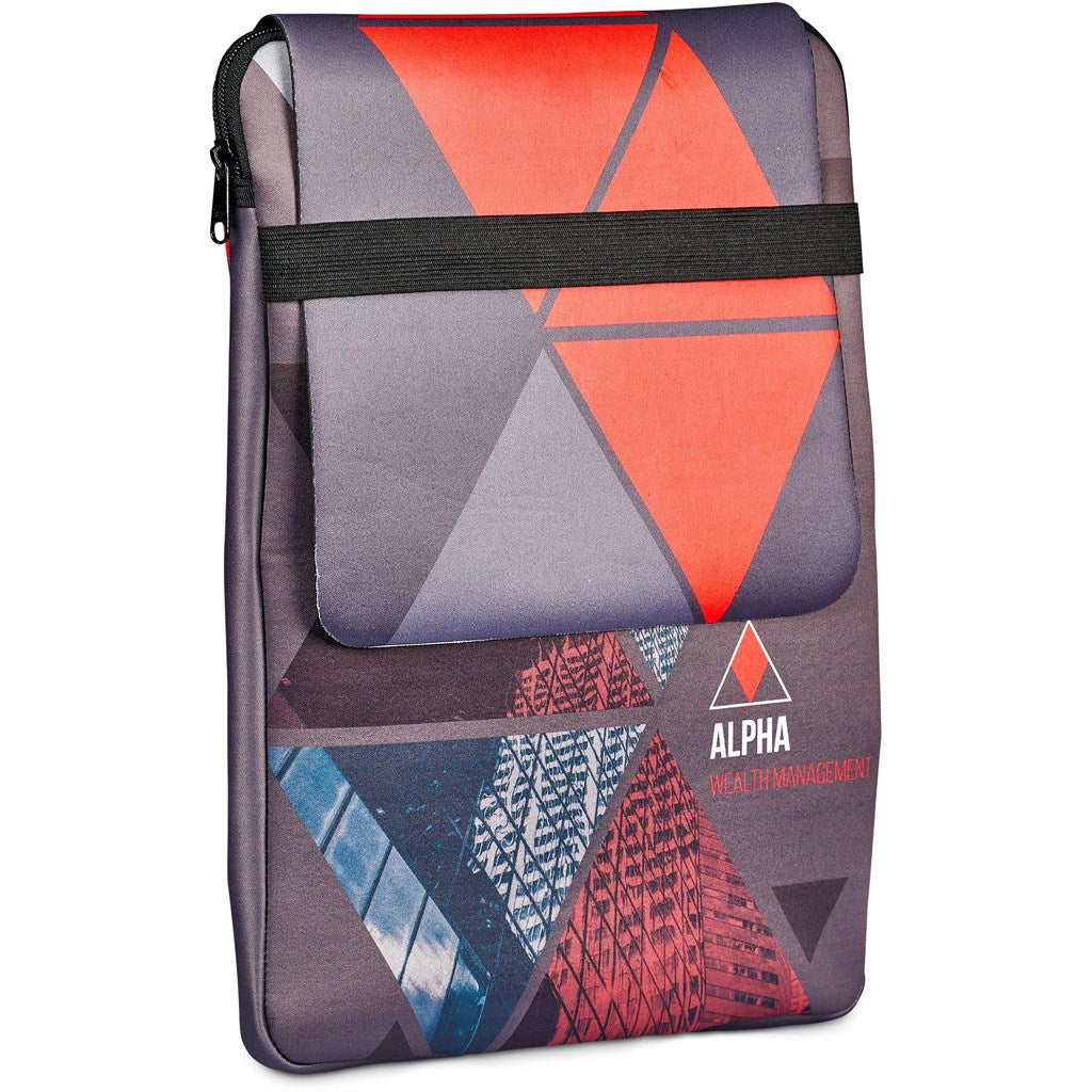 Pre-Production Sample Custom Grotto Neoprene 13-Inch Laptop Sleeve With Build-In Mouse Pad BLACK - Tech Sleeves