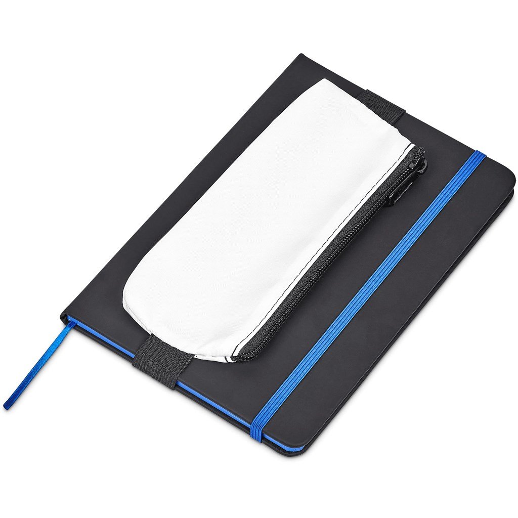 Pre-Production Sample Custom Lagoon Polyester Pencil Case To Fit Over An A5 Notebook - Stationery