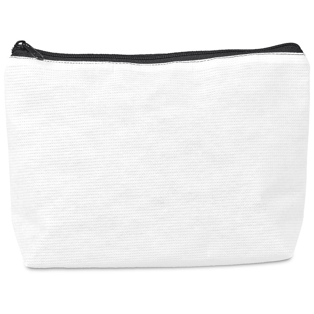Pre-Production Sample Custom Leanne Recycled PET Stitch-Bond Maxi Toiletry Bag BLACK - and Cosmetic Bags