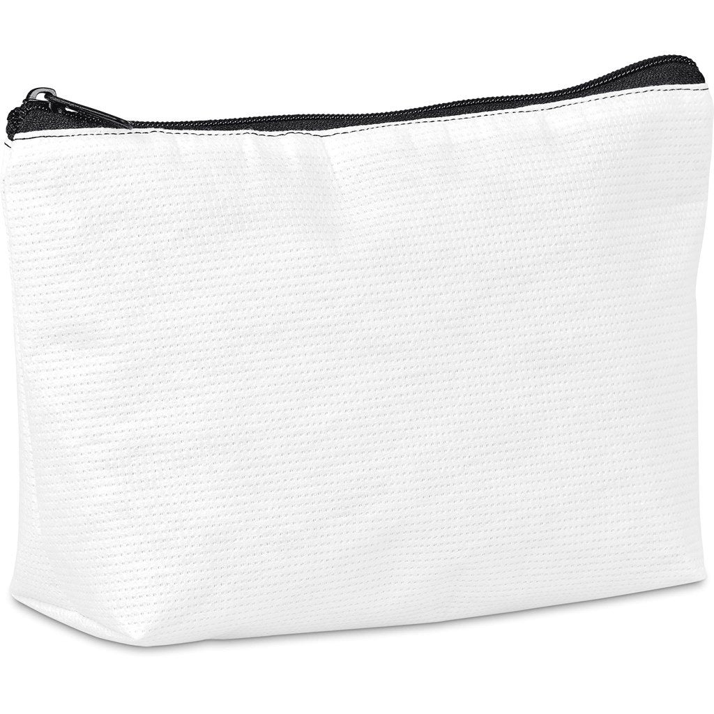 Pre-Production Sample Custom Leanne Recycled PET Stitch-Bond Midi Toiletry Bag BLACK - and Cosmetic Bags