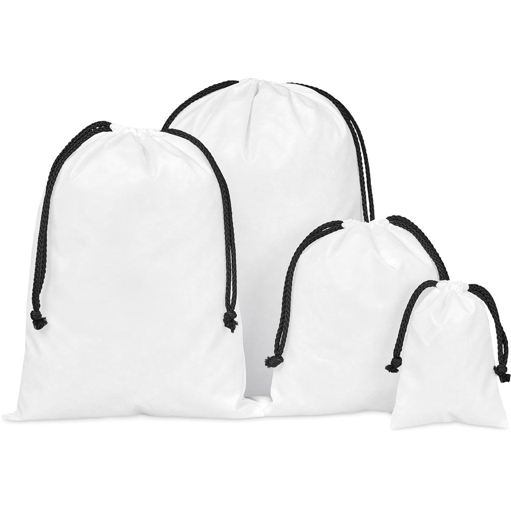Pre-Production Sample Custom Pacific Maxi Polyester Drawstring Pouch BLACK - Bags and Backpacks